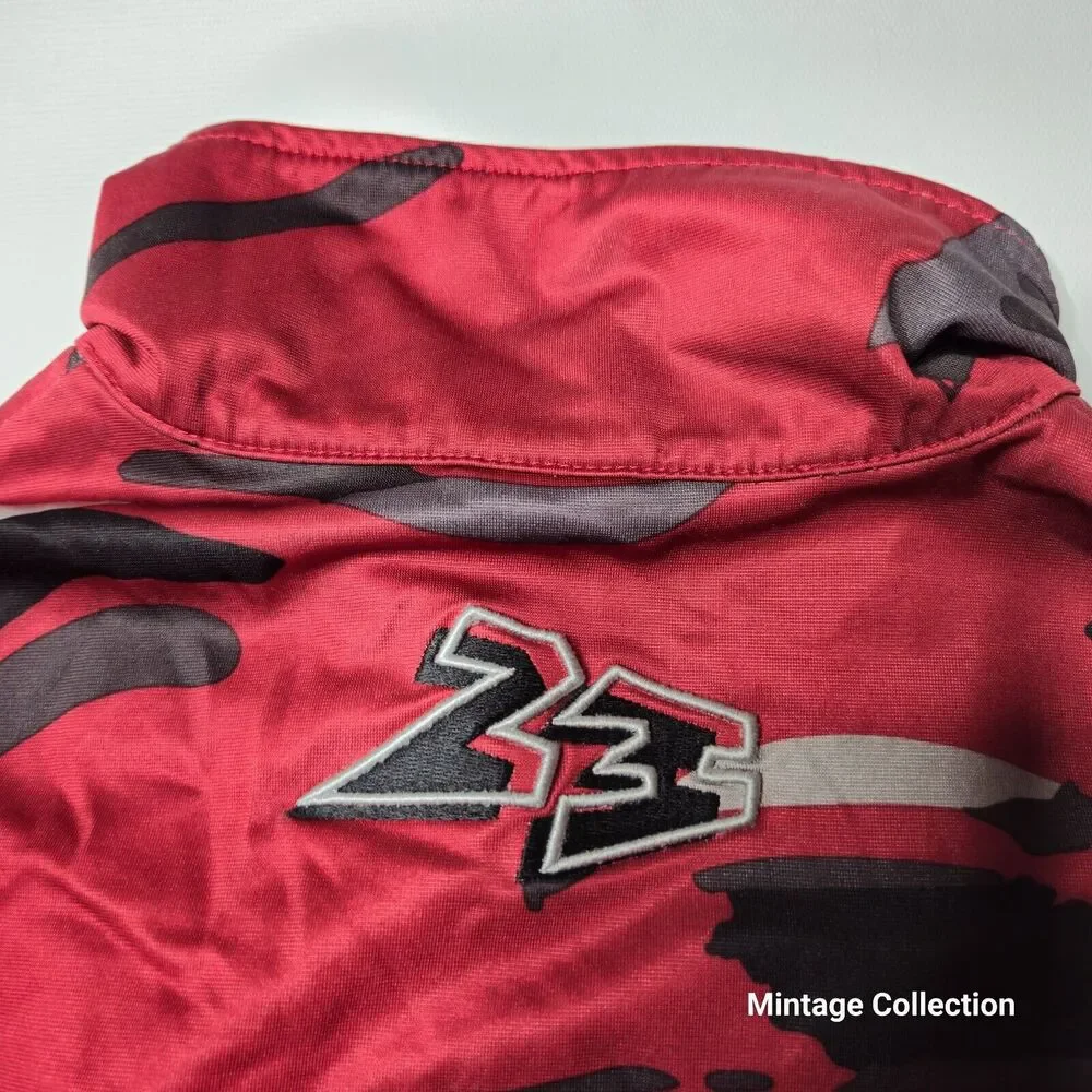 Nike Jumpman Red Jordan VIII 8 Camo Basketball Full Zip Track Jacket Size M